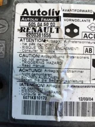 8200381656 Блок AirBag Renault Kangoo 1 Арт e12128623, вид 4