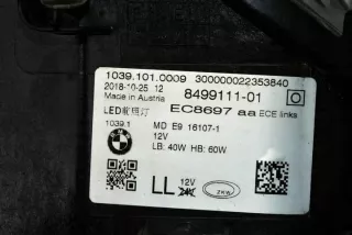 8499111 Фара левая BMW 5 G30/G31 Арт e12108579, вид 2