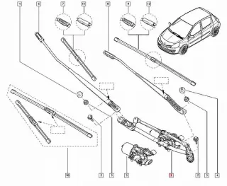 8200268931 Механизм стеклоочистителя (трапеция дворников) Renault Clio 3 Арт e12097375, вид 2
