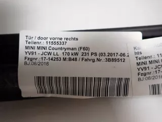 11555337 Дверь передняя правая MINI COUNTRYMAN F60 Арт e11808419, вид 4