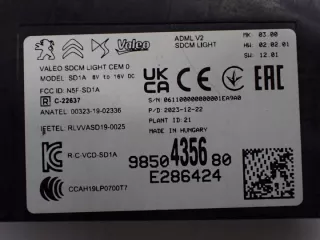 9850435680 Блок управления светом Peugeot 208 2 Арт e11792716, вид 3