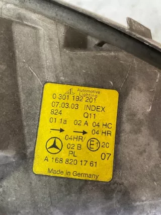 0301192201 Фара левая Mercedes A W168 Арт e11703103, вид 8