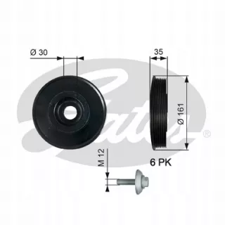 TVD1025A Шкив коленвала Volvo S80 2 Арт AL13286576758_7, вид 2