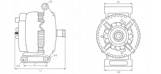 A4070(P) Генератор Opel Astra H Арт AL13783742498, вид 6