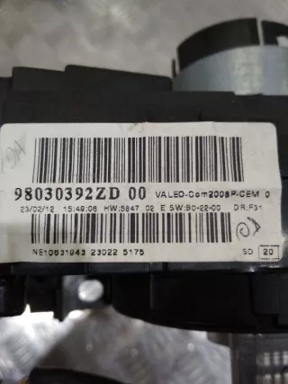 98030392ZD Переключатель подрулевой (стрекоза) Peugeot 208 Арт 2_16624, вид 2