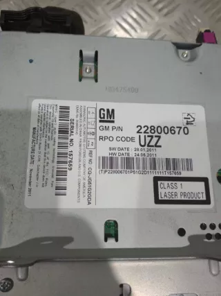 22800670 Магнитола Opel Astra J Арт 2_16549, вид 2