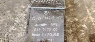 1Z0857447E Ремень безопасности задний левый Skoda Octavia A5 Арт 00100091, вид 4