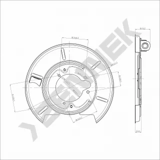 34211153917, 34211155419, 34211162061 Кожух защитный тормозного диска BMW 3 E30 Арт av0236126, вид 1