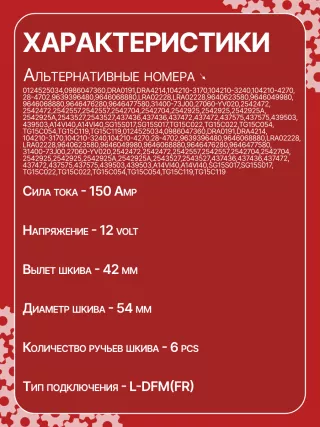 Генератор Citroen C4 1 2004г. 0124525034,0986047360,CAL15290AS,CAL15290GS,1042103170,1042103240,1042104270,9639396480,9646066880,9646068880,CA1674IR,ALB1674AB,ALB1674AN,ALB1674BA,ALB1674LK,ALB1674UX,ALN1674BA,ALN1674UX,ALN1674ZD,ALQ1674RN,ALV1674DD,ALV1674UX,LRA02228,LRA02229,210538,ALN1674RB,ALQ1674WA,ALV1674RB,ALV1674WA,5702A6,5702A7,5702C5,5702C6,5702ES,5702F3,57056P,57058G,5705AC,5705AL,5705ES,5705EW,5705HC,5705NE,9646049980,96460654,9646476280,9646477580,9648477580,9640088280,9640623580,964606683140073J00,27060YV020,ALT2096W,ALT7224,437436,437472,437575,439477,439503,439696,440281,SG15S017,TG15C022,TG15C022R,TG15C054,TG15C119,1305001VA,23227N,301N20663Z - Фото 7