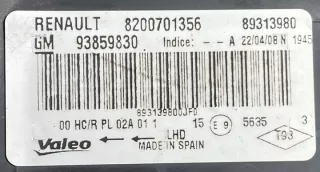 8200701356 93859830 Фара правая Renault Trafic 2 Арт e10668727, вид 4