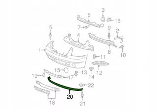 15138233 Накладка (юбка) переднего бампера GMC Yukon GMT922 Арт AL15002122957, вид 3
