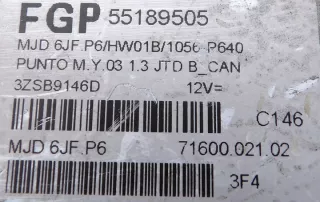 55189505 Блок управления двигателем Fiat Punto 2 Арт e5962533, вид 2