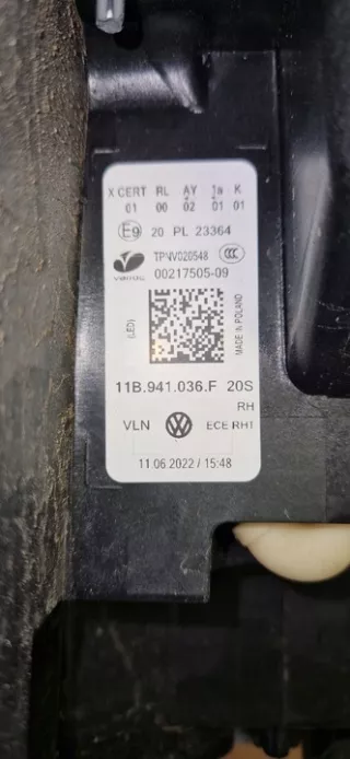 11B941036F Фара правая Volkswagen ID4 Арт e10675961, вид 10
