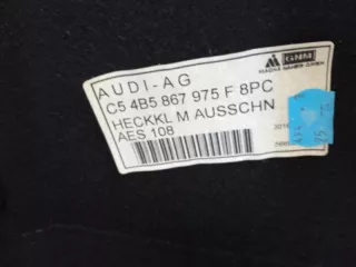 4B5867975F8PC Обшивка крышки багажника Audi A6 C5 (S6,RS6) Арт 2-3354, вид 8