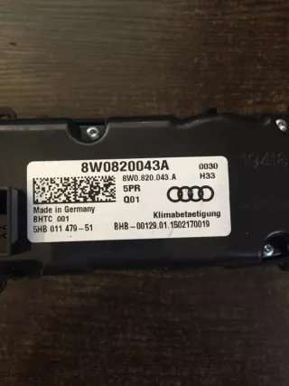 8W0820043A5PR Панель управления климатом Audi A4 B9 Арт 2-88746, вид 3