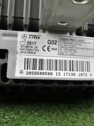 A2058600500 Подушка безопасности в торпеду Mercedes C W205 Арт 2-215469, вид 2