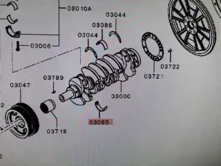 1052B372 Вкладыши коренные Mitsubishi L200 5 Арт 2-934380, вид 4
