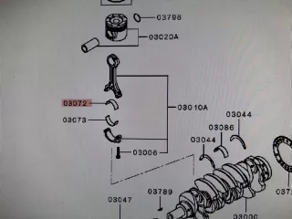 1115A574 Вкладыши шатунные Mitsubishi L200 5 Арт 2-934382, вид 4