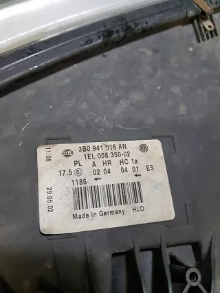 3B0941016AN 1EL008350-02 Фара правая Volkswagen Passat B5 Арт e12786463, вид 6