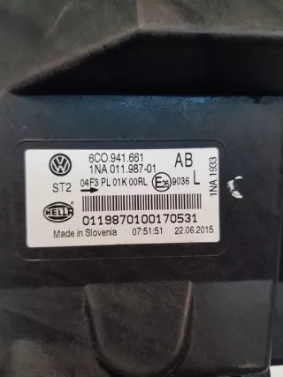 6C0941661 Фара противотуманная левая Volkswagen Polo 5 Арт e12774835, вид 4