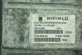 55191136 Блок управления двигателем Opel Astra H Арт e12765319, вид 2