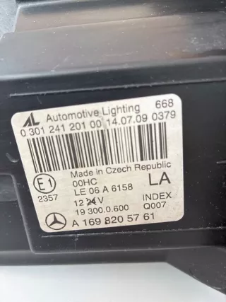 A1698205761 LPL122 Фара левая Mercedes A W169 Арт e12735762, вид 10