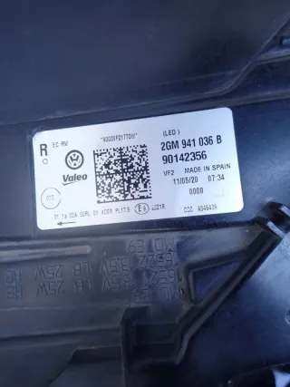 2GM941036B Фара правая Volkswagen T-Cross Арт e12710261, вид 8