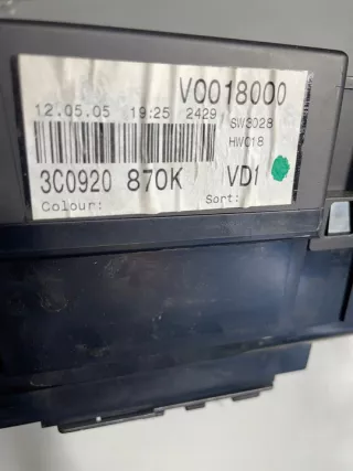 3C0920870K Щиток приборов (приборная панель) Volkswagen Passat B6 Арт e12704352, вид 6