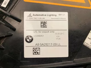 5A29217 5A2921709 5A29217-09 Фара левая BMW X3 G01 Арт e12698074, вид 3