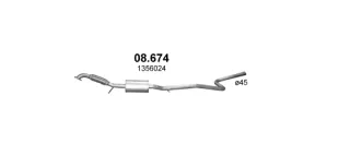 1140451, 1146860, 1356024, C60140500A Глушитель Ford Fiesta 5 Арт av0242455_1, вид 1