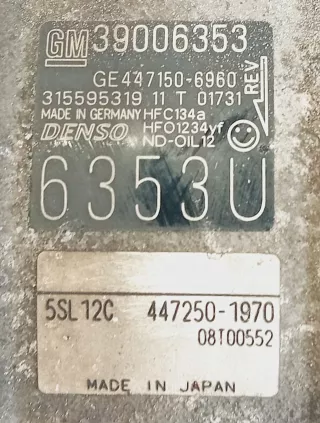 39006353 Компрессор кондиционера Opel Corsa E Арт AL17701879237, вид 3