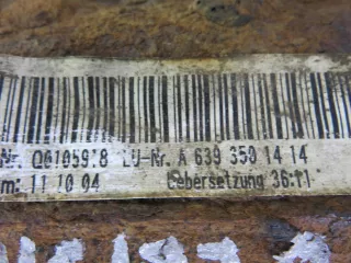 A6393501414,A6393510108,36.11 Дифференциал Mercedes Vito W639 Арт AL17745605816, вид 3