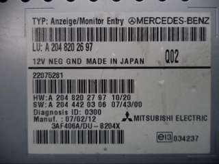 Дисплей информационный Mercedes GLK X204 2012г. 2048202697 - Фото 3