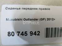 Сиденье переднее правое Mitsubishi Outlander 3 2013г.  - Фото 7