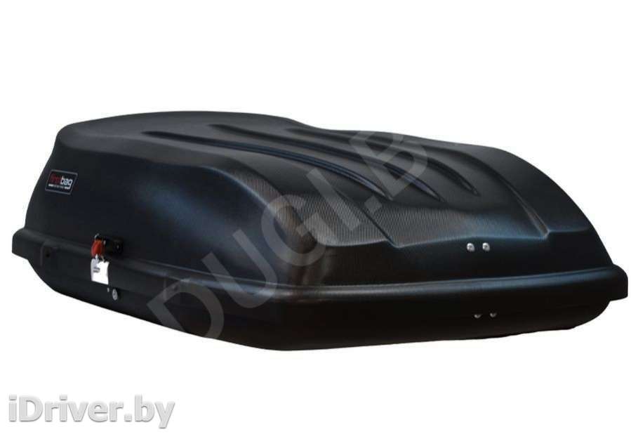 Багажник на крышу Автобокс (370л) на крышу FirstBag , цвет черный матовый Fiat Stilo 2012г.   - Фото 4