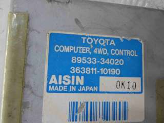 Блок управления раздаткой Toyota Sequoia 1 2001г. 8953334020 - Фото 4
