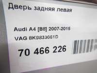 Дверь задняя левая Audi A4 B8 2008г. 8K9833051D - Фото 14