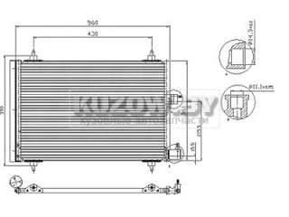 LOR009-016-0009 Радиатор кондиционера к Peugeot Partner 1 Арт K2326546