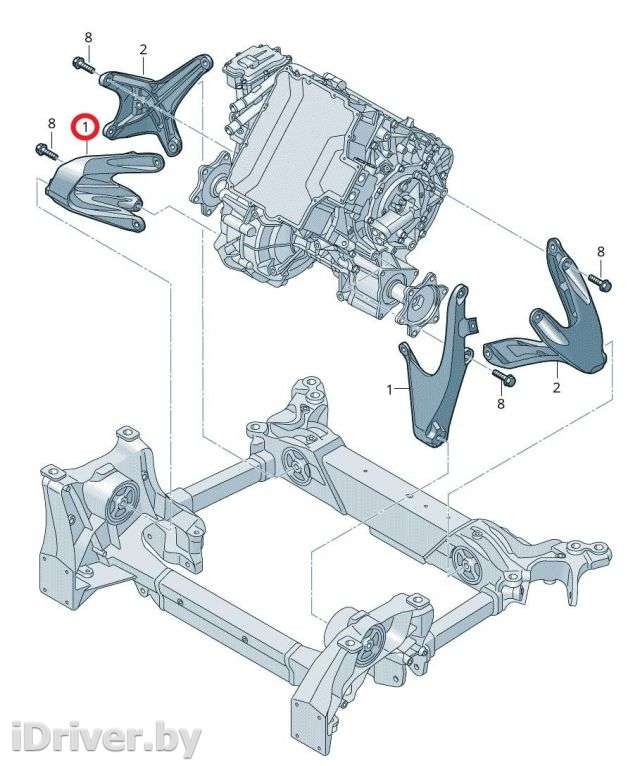 кронштейн двигателя Audi E-Tron 2019г. 0EF 903 041 L,4KE 199 606 H - Фото 1