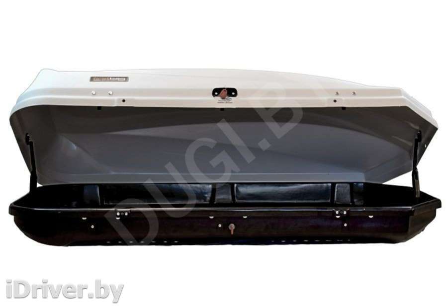 Багажник на крышу Автобокс (450л) на крышу FirstBag, цвет белый матовый JAC JS6 2012г.   - Фото 2