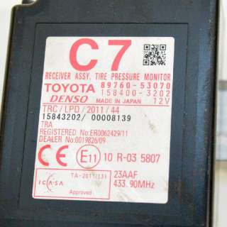 Блок контроля давления в шинах Lexus IS 3 2014г. 89760-53070, 158400-3202 , art405153 - Фото 7