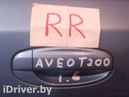 Ручка двери задней наружная правая Chevrolet Aveo T200 2003г.  - Фото 1