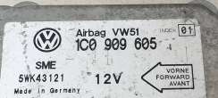 Блок AirBag Volkswagen Sharan 1 restailing 2000г. 1C0909605,5WK43121 - Фото 3