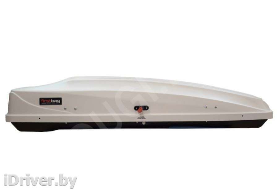 Багажник на крышу Автобокс (480л) FirstBag J480.002 (195x85x40 см) цвет белый SsangYong Rexton 2 2012г.   - Фото 1