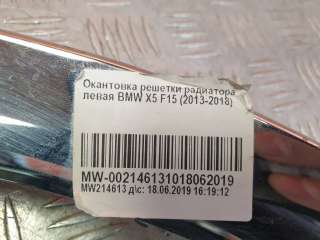 окантовка решетки радиатора BMW X5 F15 2013г. 51137294485, 7308660 - Фото 11
