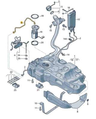Патрубок (трубопровод, шланг) Volkswagen Jetta 6 2018г. 5Q0201293R - Фото 3