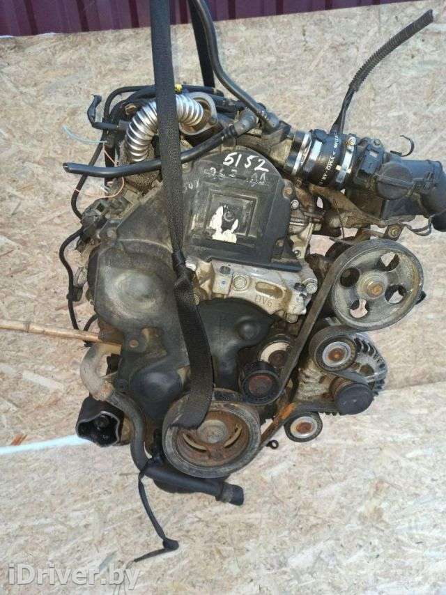 Двигатель  Citroen Berlingo 1 restailing 1.6 hdi Дизель, 2006г. 9HWDV6E  - Фото 1