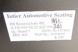 Сиденье переднее правое Mercedes SL r230 2003г. A2309100122, A2309100222 , art3413623 - Фото 12