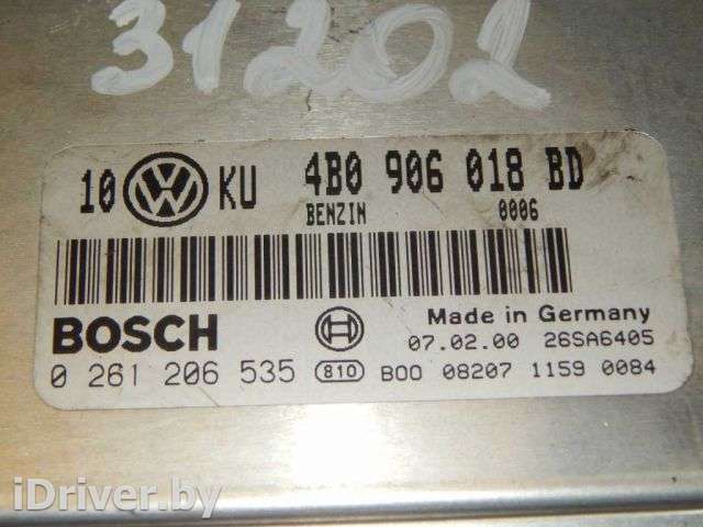 Блок управления двигателем Volkswagen Passat B5 2000г. 4B0906018BD - Фото 1