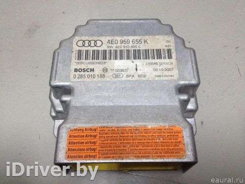 Блок управления AIR BAG Audi A8 D3 (S8) 2003г. 4E0959655K - Фото 1